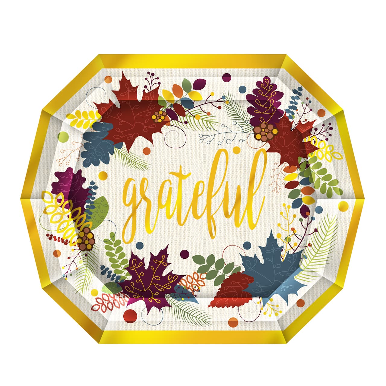 Beistle 6.25" x 7.5" Friendsgiving Dessert Plates, 16ct.